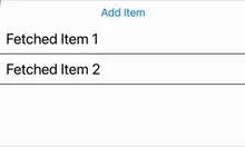 Recording of the example app - adding and deleting items