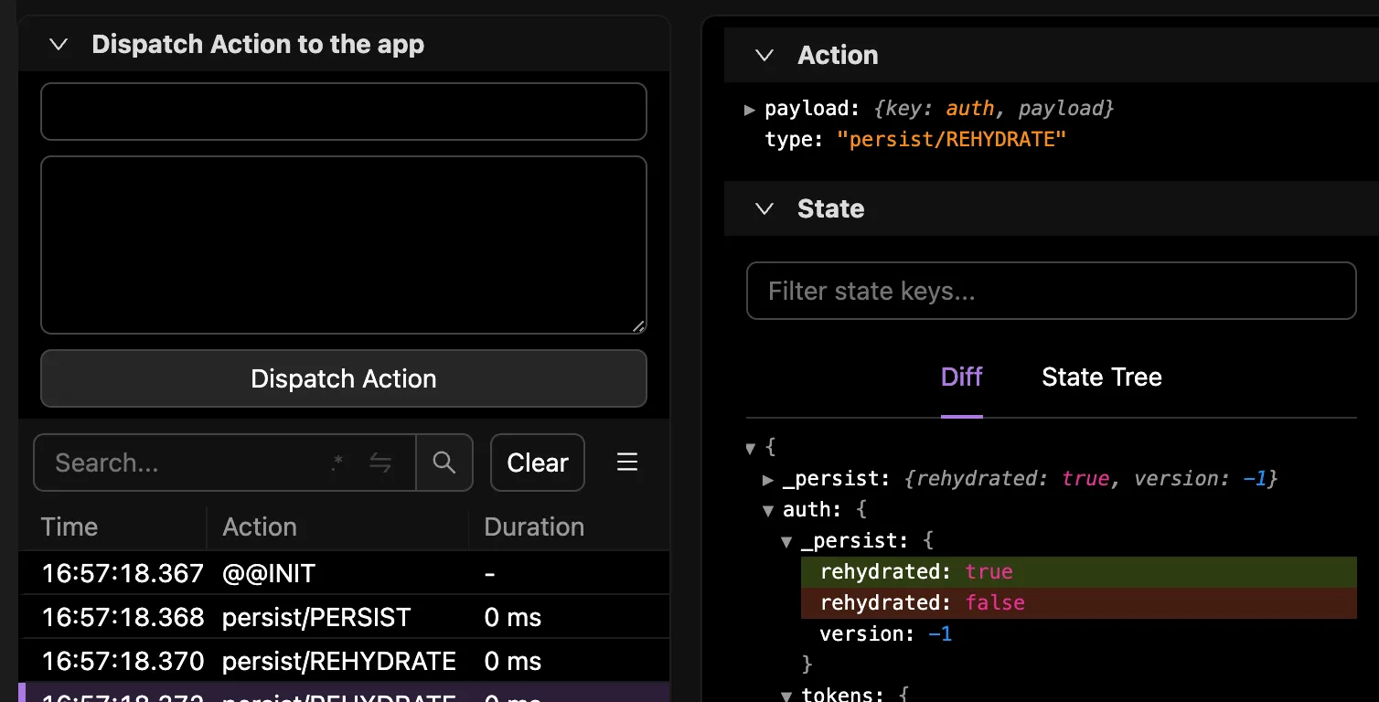 redux-flipper screenshot