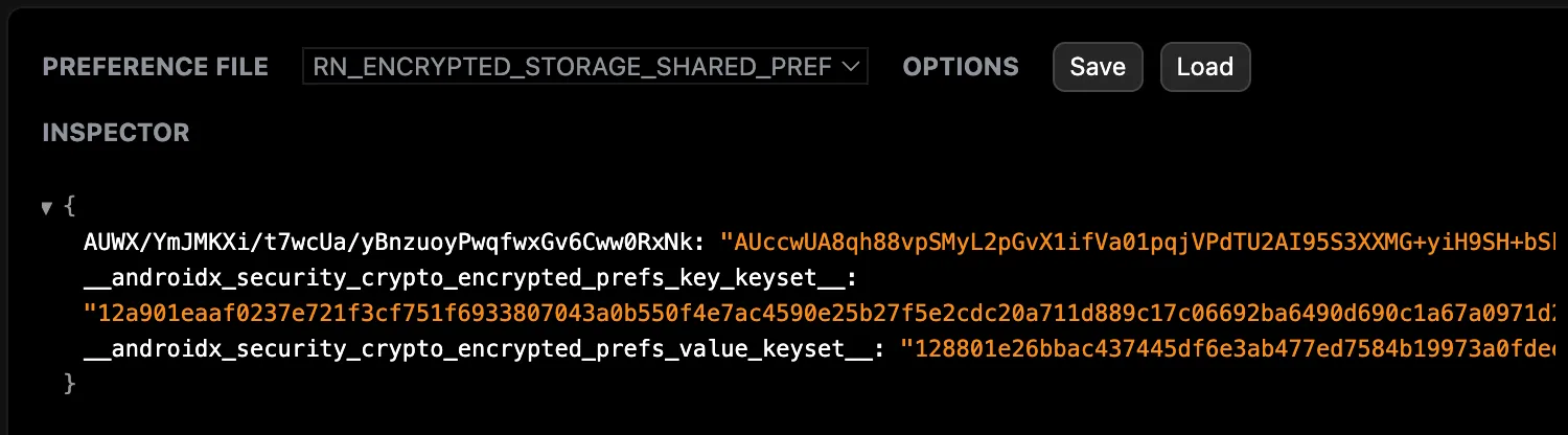 shared preferences flipper screenshot