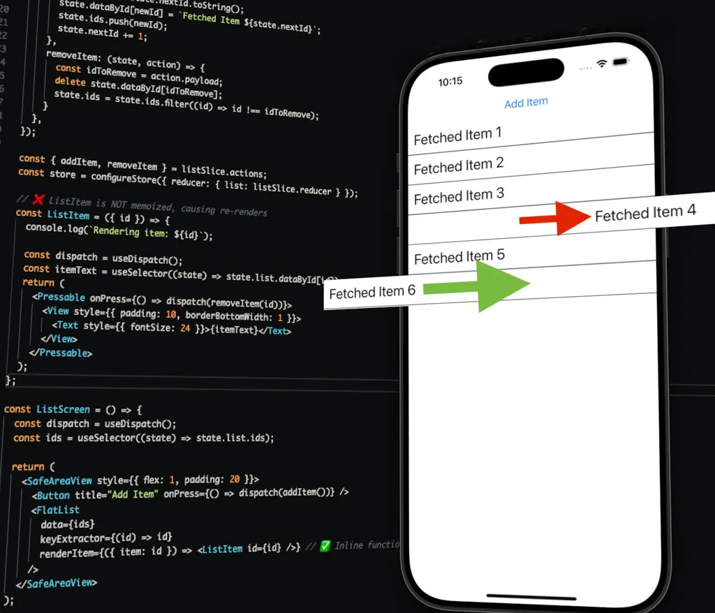FlatList Optimization: Avoid Re-Rendering When Adding or Removing Items