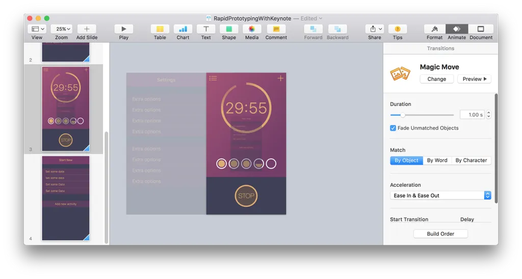 Mobile Prototyping Tools: Keynote