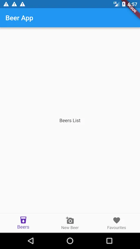 Bottom navigation in Flutter app