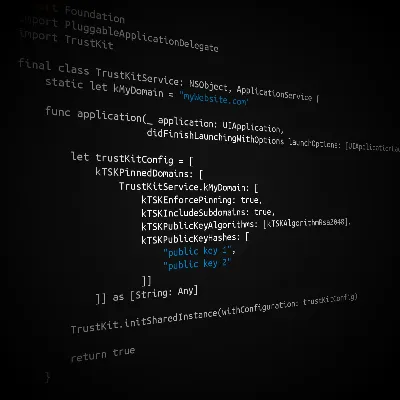 Implement public key pinning in Swift using TrustKit