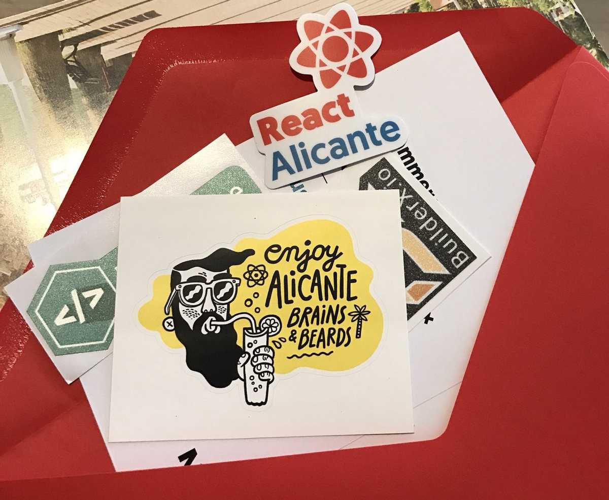 Custom React Alicante stickers