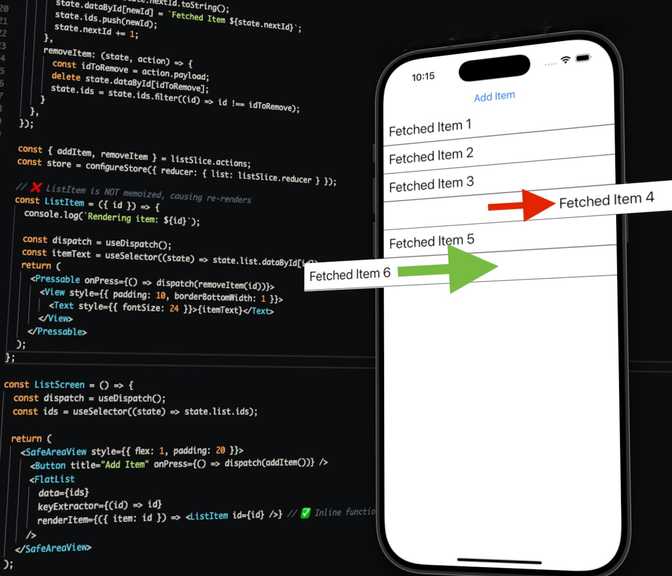 Miniature for post titled "FlatList Optimization: Avoid Re-Rendering When Adding or Removing Items"